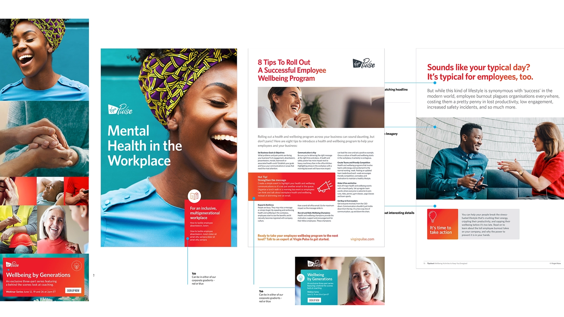 Virgin Pulse wellbeing collateral.